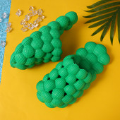 Ljetne modne ženske papuče s mjehurićima za slobodno vrijeme EVA japanke s donjim dijelom za masažu Super mekane liči sandale Neklizajuće muške tobogane za plažu