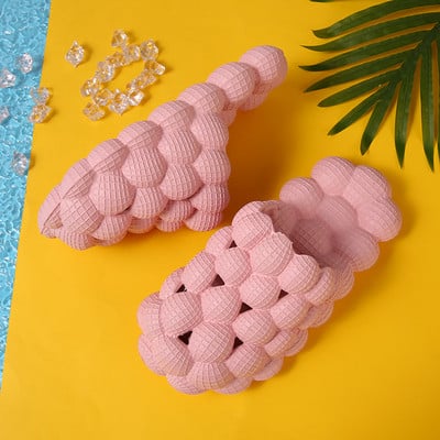 Ljetne modne ženske papuče s mjehurićima za slobodno vrijeme EVA japanke s donjim dijelom za masažu Super mekane liči sandale Neklizajuće muške tobogane za plažu