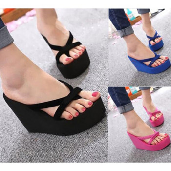 Comemore 2023 Удобни прости летни сандали Модни дамски джапанки Чехли с дебело дъно Модни дамски обувки на висок ток