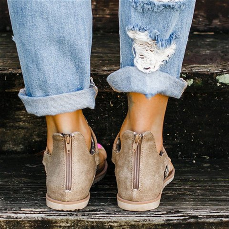 Ljetne ženske sandale Ravne cipele Zatvarači Japanke Ženske ležerne ženske cipele Leopard otvoreni prsti Jednobojne cipele na plaži Ženske sandale