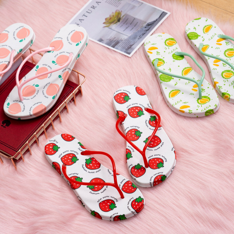 Nova moda 2022. Ženske papuče s voćnim uzorkom Neklizajuće japanke za zatvorene i vanjske prostore Ljetne svježe japanke za plažu za par