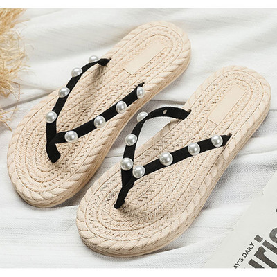 2022 Νέο Σχέδιο Καλοκαιρινής Μόδας Γυναικείες σαγιονάρες παραλίας Αντιολισθητικές επίπεδες γυναικείες μαλακές τσουλήθρες Γυναικείες παντόφλες από κάνναβη στρινγκ