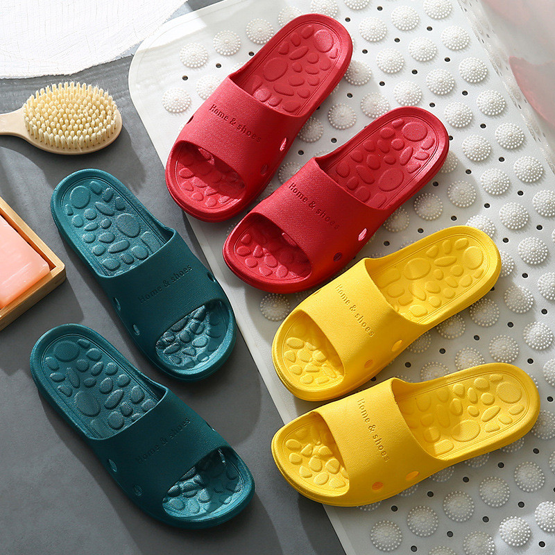 Unisex kućne papuče Ljetne tobogane Ženske mekane sandale za zatvorene japanke protiv klizanja za plažu na otvorenom Novo za par Obiteljske ravne