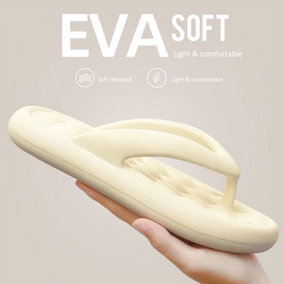 Ljetne crne muške japanke s platformom papuče za masažu japanke za plažu muške udobne papuče s debelim potplatom muške tobogane