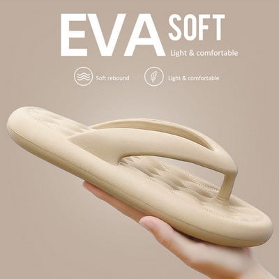 Ljetne crne muške japanke s platformom papuče za masažu japanke za plažu muške udobne papuče s debelim potplatom muške tobogane