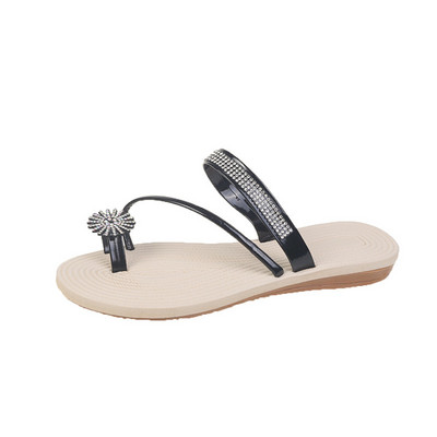 Diamond PU Παντόφλες Γυναικεία Μόδα Απλά Σανδάλια Καλοκαιρινό στρας Flat Παντόφλες Ρωμαϊκά Σανδάλια Επώνυμα Σανδάλια Γυναικεία παπούτσια