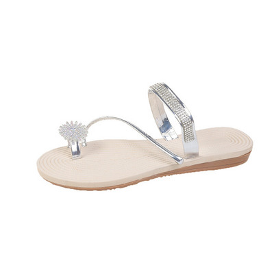 Diamond PU Παντόφλες Γυναικεία Μόδα Απλά Σανδάλια Καλοκαιρινό στρας Flat Παντόφλες Ρωμαϊκά Σανδάλια Επώνυμα Σανδάλια Γυναικεία παπούτσια