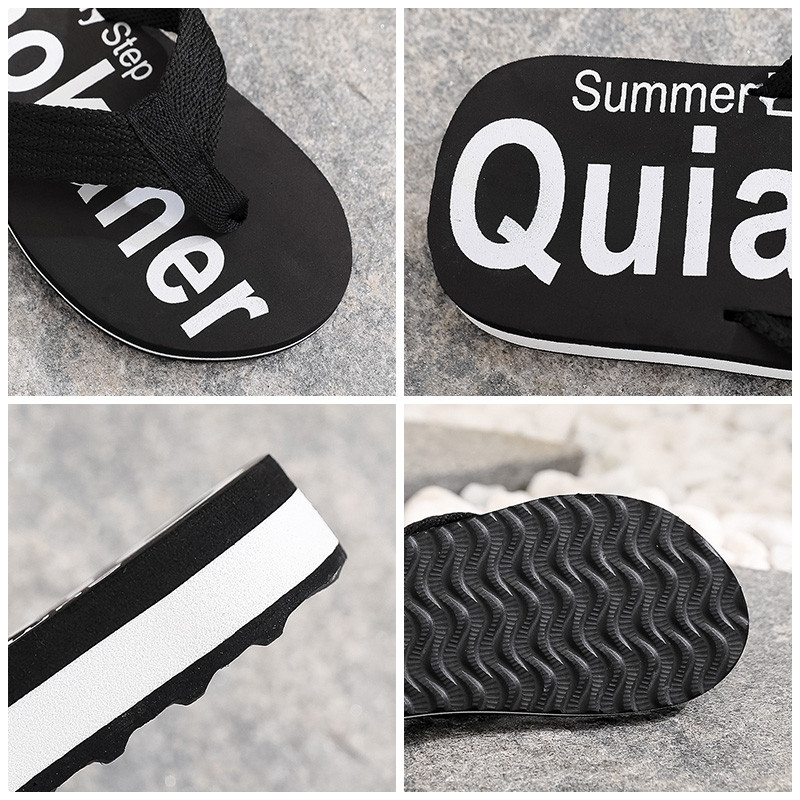 Naujos vasaros vyriškos šlepetės neslystančios paplūdimio basutės vyriškos raidės grūdėtos lauko mados paplūdimio batai vyriškos šlepetės patalpose vonios šlepetės