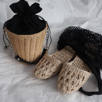 Jarycorn 2023 Обувки Дамски сламени чехли Нова двойка Ръчно изработени в китайски стил Удобни сандали Лятна мода Унисекс Начало