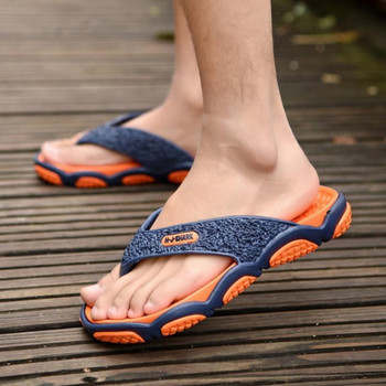 Летни външни мъжки чехли Плажни обувки Модни джапанки Летни обувки за мъже Неплъзгащи се домашни чехли за баня