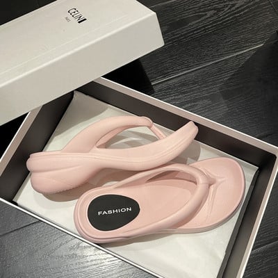 2022. Korejske ljetne ženske papuče Modne ženske papuče s štipaljkama Ravna peta Vanjske papuče Ženske ležerne japanke u boji slatkiša