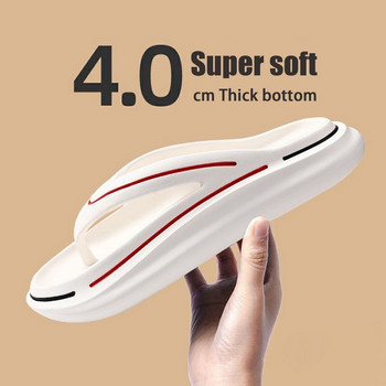 Σαγιονάρες Thong Ανδρικές παντόφλες Cloud Παπούτσια με χοντρή πλατφόρμα 2023 Memory Foam Pillow Slides Orthopedic Clip Toe Σανδάλια παραλίας