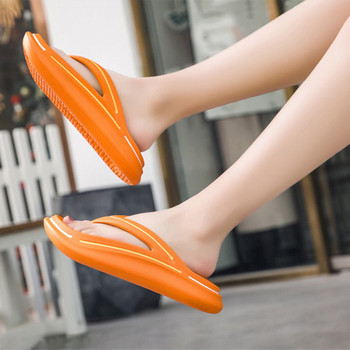 Прашки Джапанки Мъжки облачни чехли Летни обувки на дебела платформа 2023 Плъзгачи за възглавници от мемори пяна Ортопедични щипки Плажни сандали