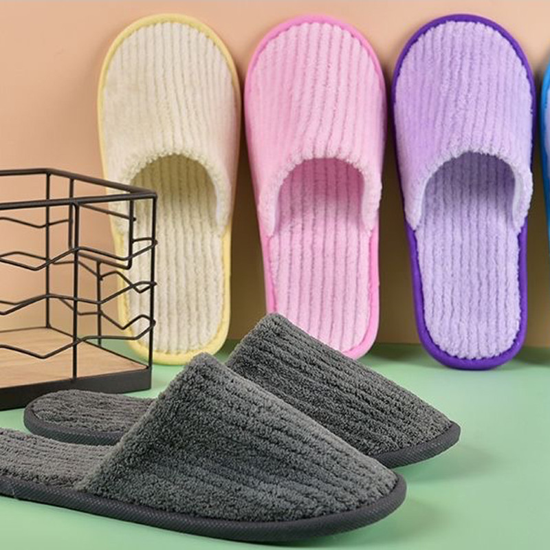 Jednokratne papuče 5 pari Koraljni baršun od plišanih cipela Putovanje Vjenčanje Prilagodljivi uzorak Ugostiteljstvo Povećaj Šifra više