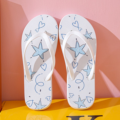 Japanke za žene Slatke boje slatkiša Ljetne indoor ravne cipele sa zvijezdama Ženske papuče za plažu Neklizajući mekani potplat Ženske sandale