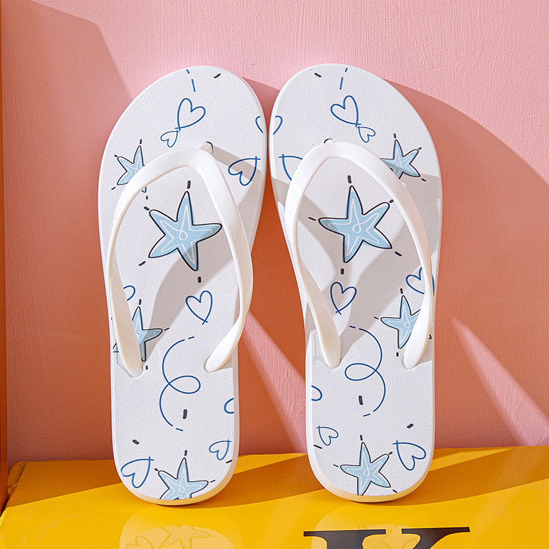 Japanke za žene Slatke boje slatkiša Ljetne indoor ravne cipele sa zvijezdama Ženske papuče za plažu Neklizajući mekani potplat Ženske sandale