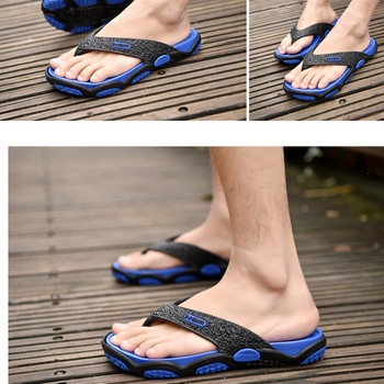 Мъжки чехли Летни плажни обувки Неплъзгащи се спортни джапанки Комфортни ежедневни прашки Сандали Външни домашни чехли за баня за мъже