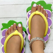 Zabavni dizajn voćnog uzorka Ženske japanke s uzorkom grožđa Ženske papuče od elegantne tkanine Ženske cipele Onesize Tobogani za djevojčice