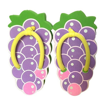 Забавен дизайн на плодов модел Дамски джапанки с шарка на грозде и пръсти Дамски чехли от готов плат Дамски обувки Onesize Пързалки за момичета