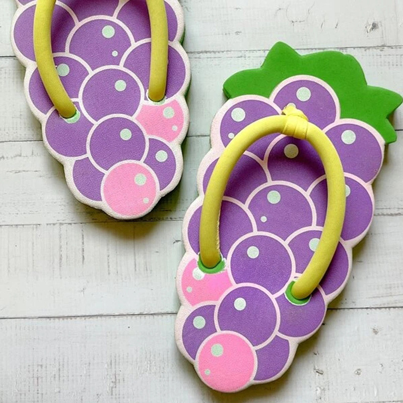 Zabavni dizajn voćnog uzorka Ženske japanke s uzorkom grožđa Ženske papuče od elegantne tkanine Ženske cipele Onesize Tobogani za djevojčice