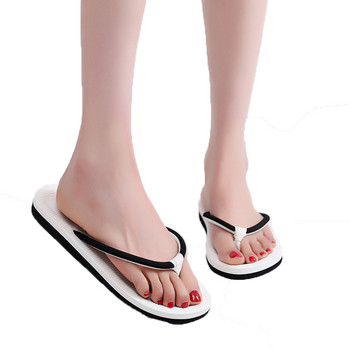 Дамски чехли Леки готини обувки Дамски плоски джапанки Черни нехлъзгащи се Базови домашни сандали Вътрешни домашни пързалки Zapatos Mujer