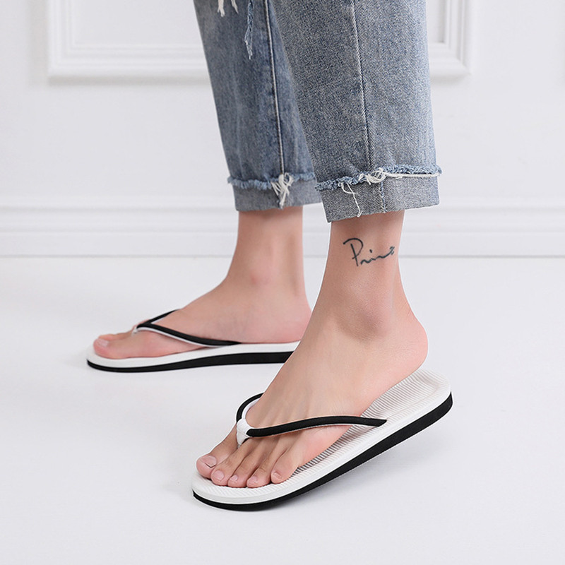 Ženske papuče Lagane cool cipele Ženske ravne japanke Crne neklizajuće Osnovne kućne sandale za kućnu upotrebu Zapatos Mujer