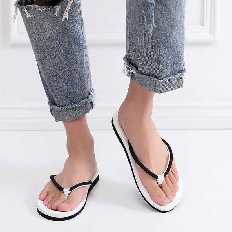 Ženske papuče Lagane cool cipele Ženske ravne japanke Crne neklizajuće Osnovne kućne sandale za kućnu upotrebu Zapatos Mujer