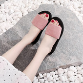 Módne papuče Domáce topánky Dámske bohémske ploché topánky Dámske sandále Žabky Plážové papuče Vnútorné Domáce šľapky Zapatos Mujer