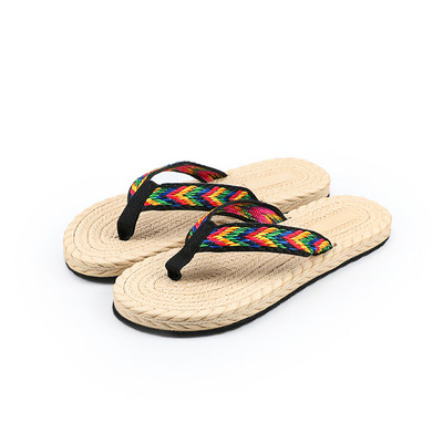 Ljetne japanke Ženske papuče Nove cipele za plažu 2023. Boemska haljina Ravne navlake Ležerno tkanje Ženske japanke Dizajnerske dame