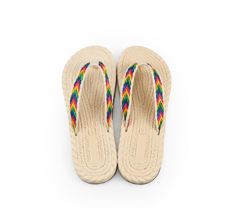 Ljetne japanke Ženske papuče Nove cipele za plažu 2023. Boemska haljina Ravne navlake Ležerno tkanje Ženske japanke Dizajnerske dame