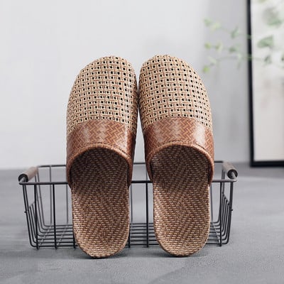 Suihyung višestruke lanene papuče Ženske Muške Indoor Cipele Izvezene cvjetne mašne Ženske ležerne natikače Ženske lanene japanke