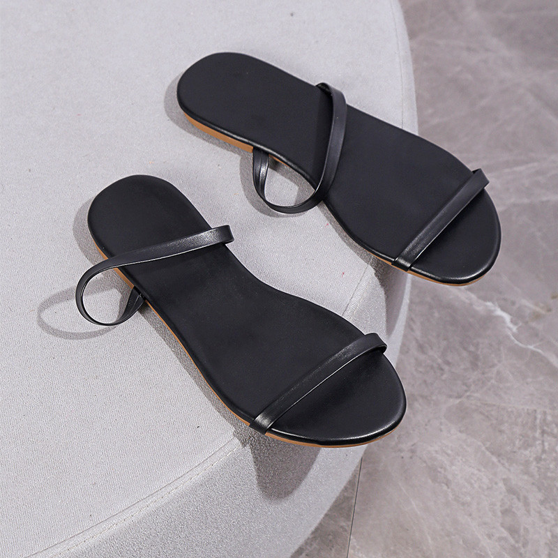 Ženske papuče s niskim potpeticama za vanjske aktivnosti Rimska haljina za plažu Japanke Ženske nove ljetne cipele za hodanje 2023. Chaussure Femme Slides Ženske cipele