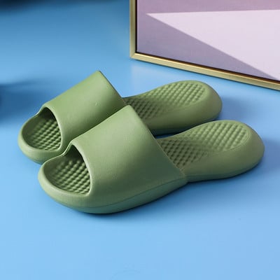 Anti-alunecare, rezistente la uzură, cu talpă groasă, papuci super moi, cu talpă, sandale cu glisiere, pentru petrecere a timpului liber, bărbați, dame, pentru interior, baie, pantofi anti-alunecare