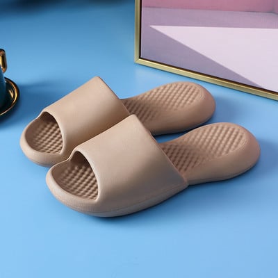 Anti-alunecare, rezistente la uzură, cu talpă groasă, papuci super moi, cu talpă, sandale cu glisiere, pentru petrecere a timpului liber, bărbați, dame, pentru interior, baie, pantofi anti-alunecare