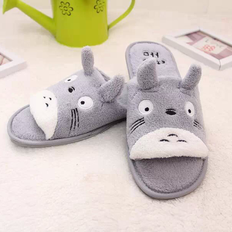 Žena ČovjekTotoro Crtić Plišane zimske papuče Par Dječji ljupki dom Činčile Neklizajuće Tople Totoro papuče za spavaću sobu