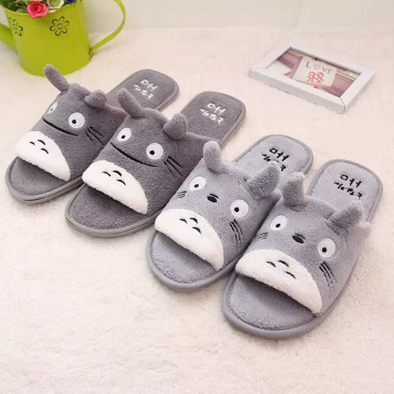Žena ČovjekTotoro Crtić Plišane zimske papuče Par Dječji ljupki dom Činčile Neklizajuće Tople Totoro papuče za spavaću sobu