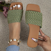 Ravne cipele Ležerne ženske papuče Ljetne japanke Cipele Sandale 2023 Nova moda Slingbacks Boemske cipele Kućna haljina Mujer Tobogan