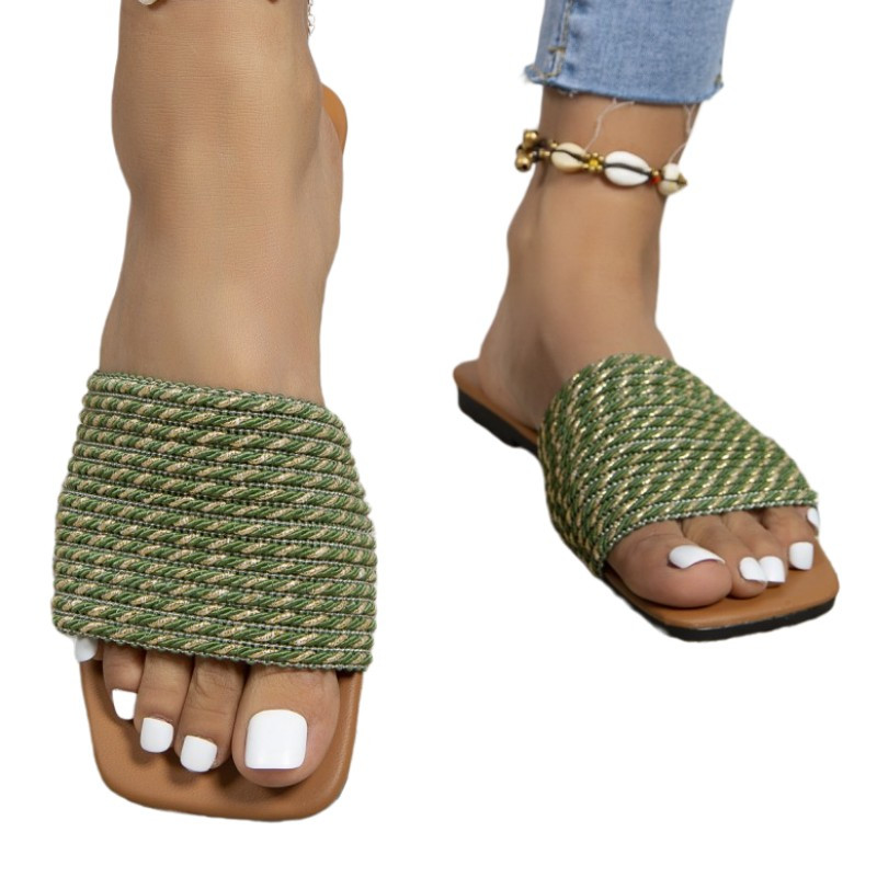 Ravne cipele Ležerne ženske papuče Ljetne japanke Cipele Sandale 2023 Nova moda Slingbacks Boemske cipele Kućna haljina Mujer Tobogan