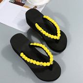 Ženske ljetne japanke sa kamenčićima EVA neklizajuće cipele za kućnu kupaonicu Otvoreni prsti Cipele za plažu Prozračne mekane papuče Sandale