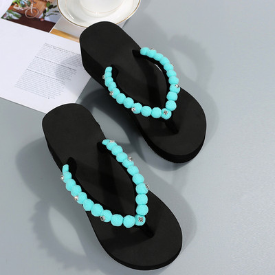 Ženske ljetne japanke sa kamenčićima EVA neklizajuće cipele za kućnu kupaonicu Otvoreni prsti Cipele za plažu Prozračne mekane papuče Sandale