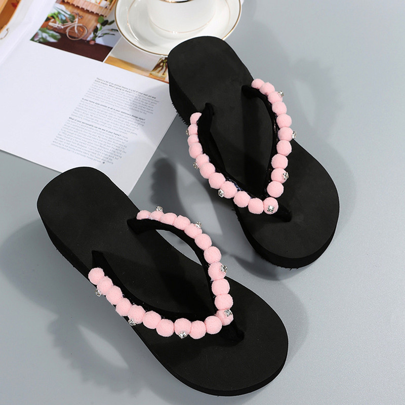 Ženske ljetne japanke sa kamenčićima EVA neklizajuće cipele za kućnu kupaonicu Otvoreni prsti Cipele za plažu Prozračne mekane papuče Sandale