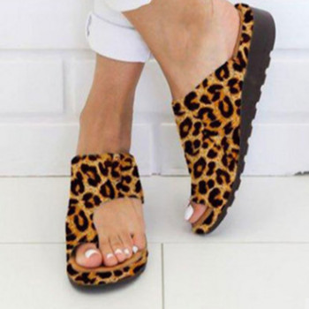 2023 Дамски сандали от изкуствена кожа Подметка Ортопедичен коректор за буниони Удобна платформа Плоски плюс размер 34-43 Sandalias Plataforma Mujer
