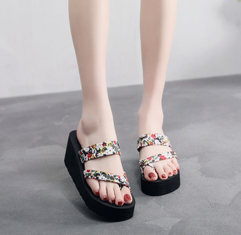 Дамски джапанки Летни ежедневни чехли Външни плажни сандали EVA Платформа Удобни обувки Дамски сандали с дебела подметка Zapatillas Mujer