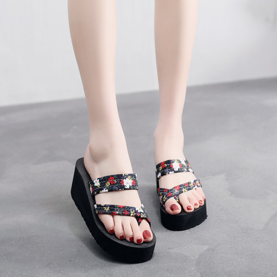 Női papucsok nyári alkalmi papucsok szabadtéri strandszandálok EVA platform kényelmes cipők női vastagtalpú szandál Zapatillas Mujer