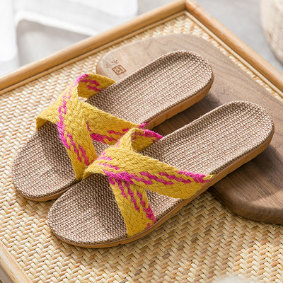 Mn Moterys Namai Šlepetės Patalpų Patalynės Šlepetės Minkšti Lengvi Laisvalaikio Batai Lininiai Šlepetės Naujas Patogus Atvykimas