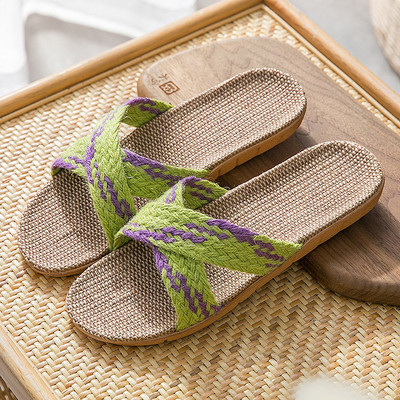 Mn Moterys Namai Šlepetės Patalpų Patalynės Šlepetės Minkšti Lengvi Laisvalaikio Batai Lininiai Šlepetės Naujas Patogus Atvykimas