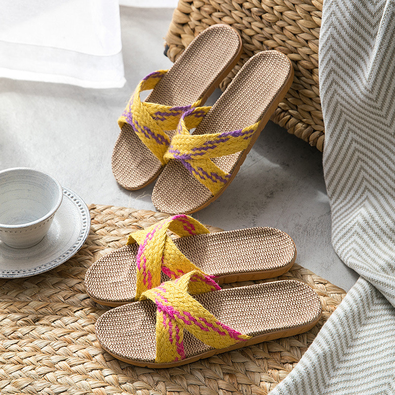 Mn Moterys Namai Šlepetės Patalpų Patalynės Šlepetės Minkšti Lengvi Laisvalaikio Batai Lininiai Šlepetės Naujas Patogus Atvykimas