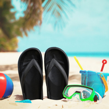 Модни мъжки външни чехли Летни плажни сандали Дебела платформа Нехлъзгащи се Ева Джапанки Дамски пързалки Вътрешни ежедневни обувки за баня