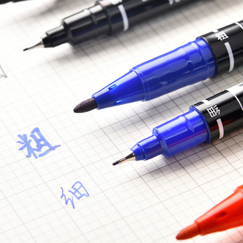3 τεμ Oil Based Ink Permanent Color Marker Pen Bold Fine Drawing Painting Μαύρο μπλε κόκκινο για ύφασμα CD Ξύλινο Office School A6537