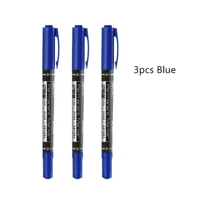 3 vnt Aliejinio rašalo nuolatinės spalvos žymeklis, ryškus piešinys juodai mėlynai raudonai skirtas CD audiniams, medienai Biuro mokykla A6537